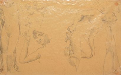 null FANTIN-LATOUR Henri Théodore, 1836-1904, 

Etude de nus, 

crayon noir sur papier...