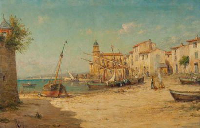 null MALFROY Charles, 1862-1918, 

Petit port de pêche dans le Midi

Huile sur toile...