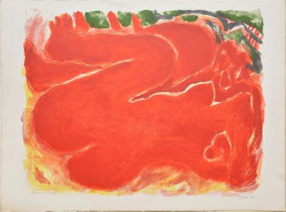 null PIGNON Édouard, 1905-1993, 

Nu rouge, 1978, 

lithographie en couleurs, EA,...