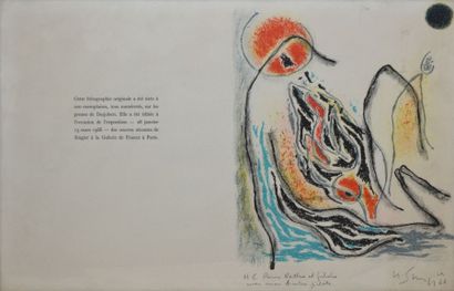 null SINGIER Gustave, 1909-1984, 

Sans titre, 1966, l

ithographie en couleurs,...