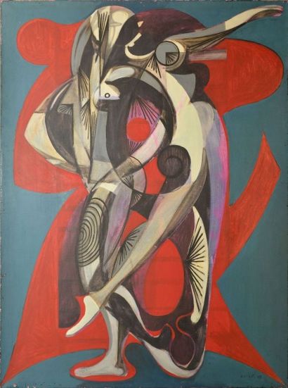 null CARLETTI Mario, 1912-1977, 

Finale di balletto, Paris, 1949, 

peinture sur...