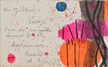null SINGIER Gustave, 1909-1984, 

Compositions colorées, 

une aquarelle et une...