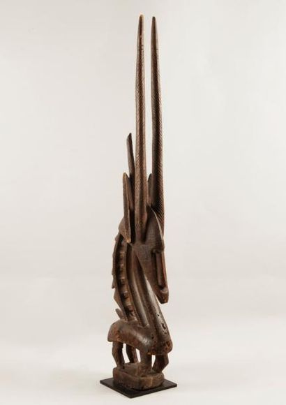 null Tyi Wara Cimier antilope; Bamana, Mali, XXe siècle. H.: 96 cm
