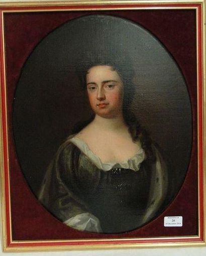 KNELLER Gotfried (1646-1723) (attribué à) Portrait d'une princesse royale Huile sur...