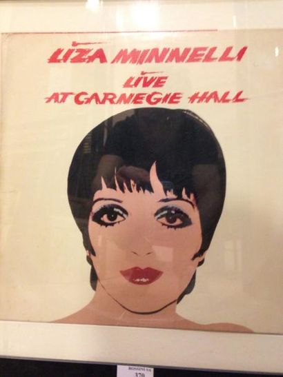WARHOL ANDY D'APRÈS Liza Minnelli Live at carmegie hall pochette de disque 31 x 31...