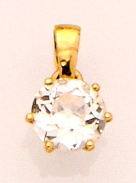 null Pendentif en or jaune serti d'un diamant taille ancienne calibrant 2 cts environ,...
