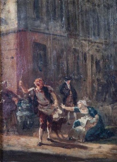 CHARPENTIER Jean - Baptiste (Ecole de)Paris 1728 - id.; 1806 Une scène de marché...