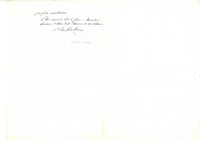 null Ensemble de 6 lettres à en-tête du ministère de la Marine et des Colonies (1841-1843)...