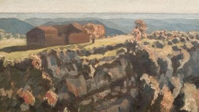 BOILEAU Louis Hyppolite, 1878-1948 Paysage, 1938 Huile sur toile, signée en bas à...