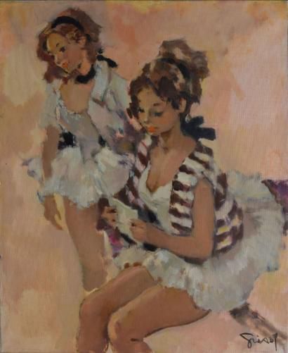 GRISOT Pierre, 1911-1995 Deux danseuses, huile sur toile, signée en bas à droite,...