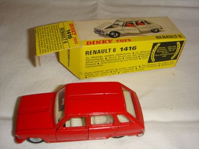null DINKY TOYS France 1416 VOITURE RENAULT 6 ROUGE Etat: TBE+B
