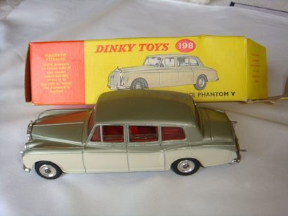 null DINKY TOYS GRANDE BRETAGNE 198 VOITURE ROLLS PHANTOM V BEIGE VERT METAL Etat:...