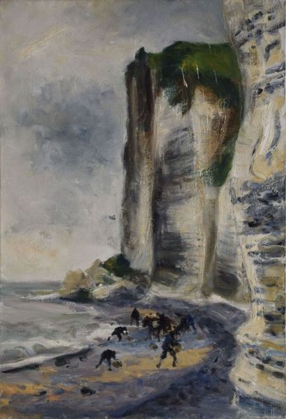 SEBIRE Gaston, 1920-2001 La falaise huile sur toile, signée et titrée au dos 55x38...