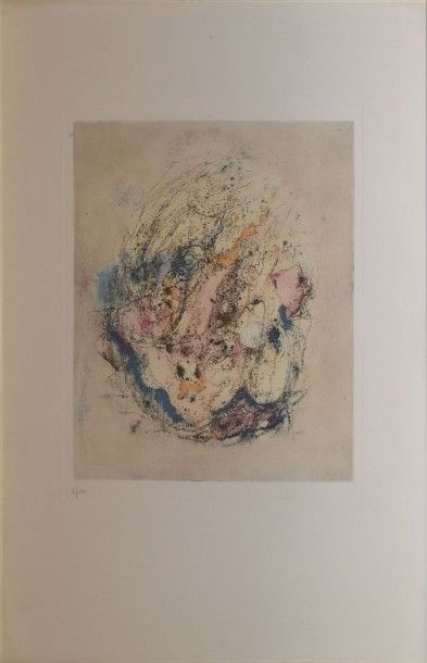 WOLS Otto, 1913-1951 La bête dans le ciel héliogravure en couleurs, n°6/100, signée...