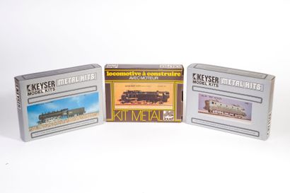 KEYSER MODEL KITS Maquettes à construire et kit métal: 6 boites dont BB 9003 - SNCF...