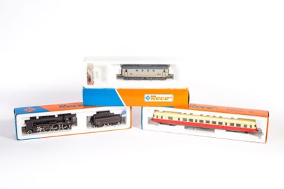 ROCO 3 Motrices autorail et locomotive dont BB 8251 - autorail X 2800 et locomotive...