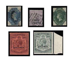 null CEYLAN collection 1855-1938, Poste et Service *, Ø, qqs très bonnes valeurs...