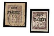 null TAHITI collection 1893-1915, Poste Taxe, la partie timbres Taxe très fournie...