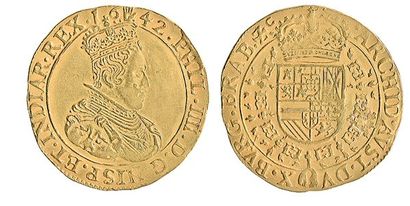 (BENELUX). BRABANT, Philippe IV d'Espagne (1621 - 1665). Double souverain d'Anvers,...