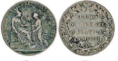 ITALIE, République Cisalpine (1797 - 1802). Ecu de 6 lire, an VIII (1800), Milan....