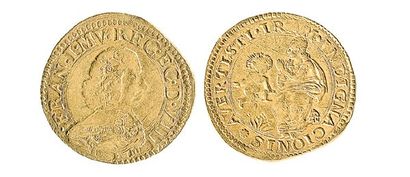 ITALIE, Modène, François I d'Este (1629 - 1658). Quadruple d'or à la Madone non daté....
