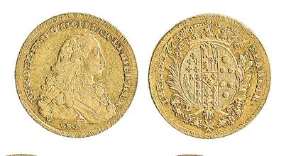 ITALIE, Naples, Ferdinand IV (1759 - 1825). Six ducats, 1773. TTB