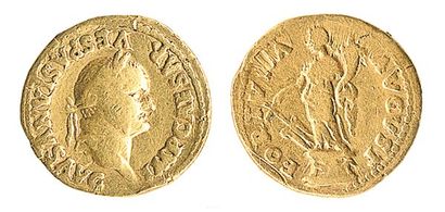 ROME, Vespasien (69 - 79) Auréus. R / La Fortune debout sur un autel. Calico 631....