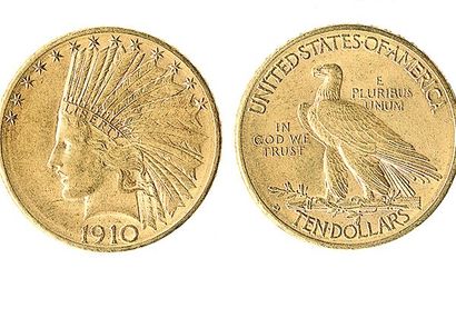 null U.S.A. 10 $ Tête d'Indien, 1910 D. TTB