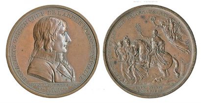 null LA PAIX DE CAMPO-FORMIO: médaille de bronze (56mm) datée de l'an6 (1798) au...