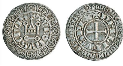 PHILPPE III (1270 - 1285) Gros tournois. Dy 202. TTB