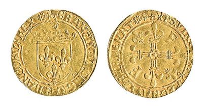 FRANCOIS I (1515- 1547). Ecu d'or au soleil de Lyon (point 12e). Dy 775. TTB