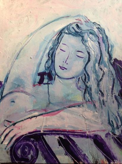 ROLLAND Bernard, né en 1954 Rêve bleu, 2003 Acrylique sur toile, signée en haut à...