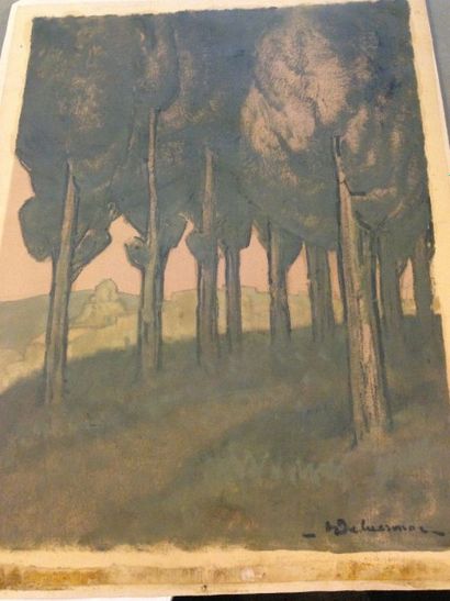 DELUERMOZ Henri, 1876-1943 

Tauromachie, Paysage du sud, Allée d'arbres

3 gouaches...