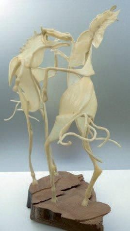 PLANCHAIS Béatrice (née en 1957) Temps et Trace du Tao Sculpture à la cire de modelage...