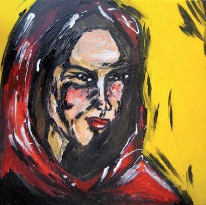 DADA KSAKIS, HADDANI Houda dite (née en 1984) Etrange Acrylique sur toile, signée...