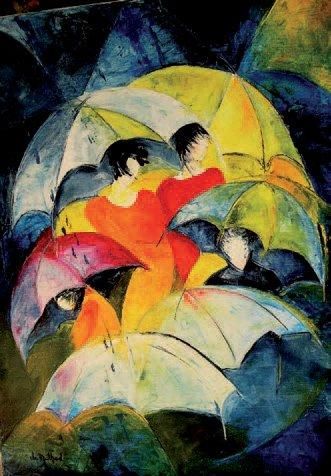 DE MATHOD Annick (née en 1941) Pluie de couleurs Huile sur toile, signée en bas à...