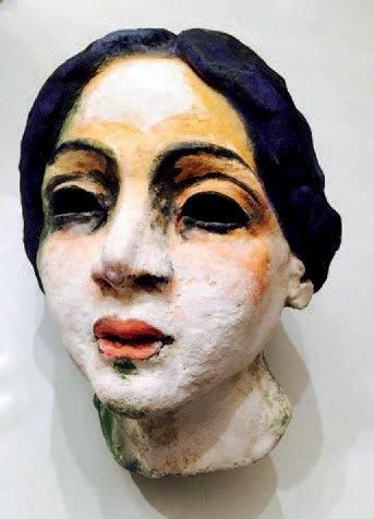 LEON Anmarie (née en 1958) Fernande Sculpture en terre patinée à l'acrylique, signée...
