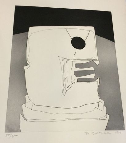 DMITRIENKO Pierre (1925-1974) Visage stylisé, 1969 Lithographie, signée et datée...