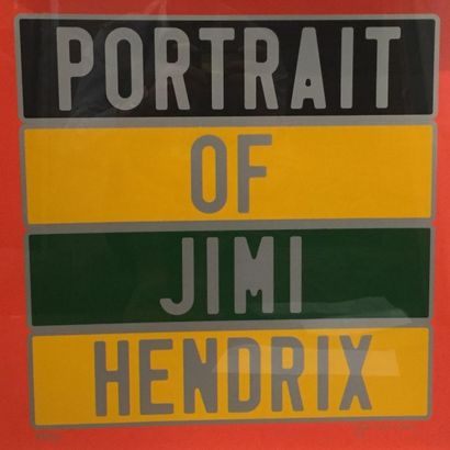 DUCORROY JOËL (NÉ EN 1955) Portrait of Jimmy Hendrix Sérigraphie, signée en bas à...
