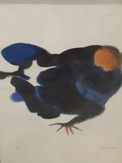 OPENHEIM (XXe siècle) Oiseau Lithographie, signée en bas à droite, justifiée EA en...