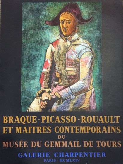 PICASSO Pablo (d'après) Affiche du Musée du Gemmail de Tours, 1964 Lithographie Deschamps...