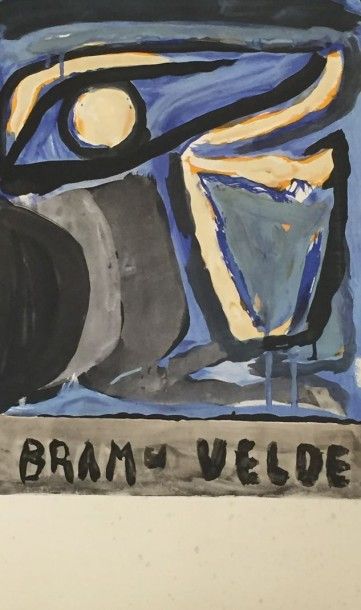 VAN VELDE Brem (1895-1981) Composition Lithographie, non signée, 75x43.5cm.