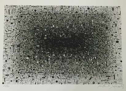 XÉNAKIS CONSTANTIN (NÉ EN 1931) Abstraction Lithographie, signée en bas à droite,...