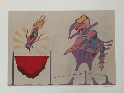 CAMACHO Jorge (1934-2011) Composition Lithographie, signée en bas à droite, numérotée...