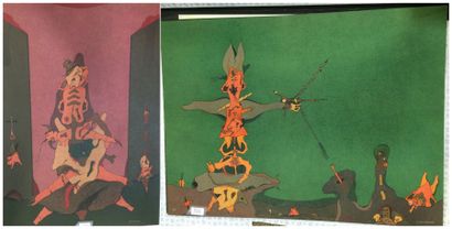 CAMACHO Compositions 2 lithographiee, signées en bas à droite, numérotées 11/75 et...