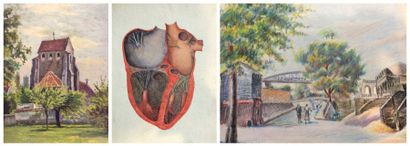 DARNEY MAURICE (XXE SIÈCLE) Sujets divers dont études anatomiques Lot de 40 dessins...