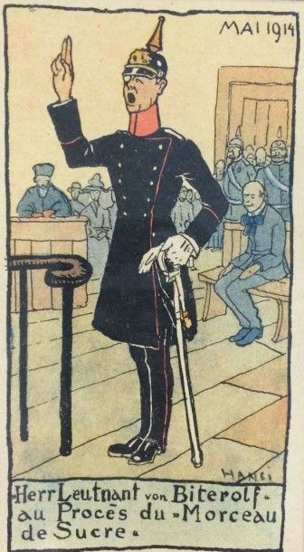 HANSI (1873-1951) Herr Leutnant von Biterolf Lithographie, signée en bas à droite...