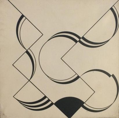 VANCHERI Anna Maria (1923-1998) Composition géométrique 1976 Peinture sur toile Signé...