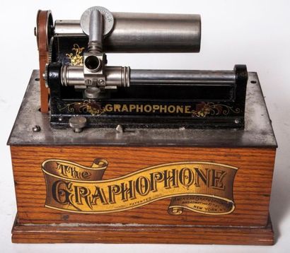 null AMERICAN GRAPHOPHONE COMPANY «The Graphophone» Gramophone à cylindres dans son...