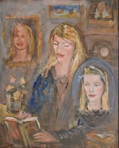 MILSHTEIN ZWI (NÉ EN 1934) 
Souvenir blond
Huile sur toile, signée en bas à droite,
73...